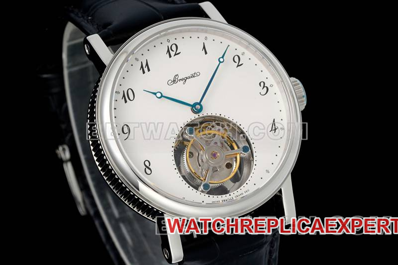 Breguet watch RMS factory classic white dialtourbillon mechanical leather strap model front live photo
