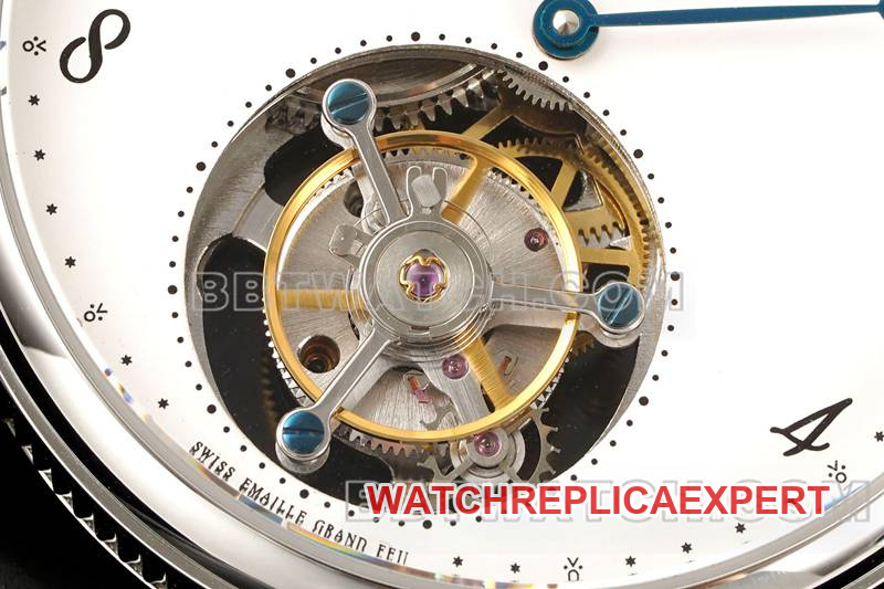 Breguet watch RMS factory classic white dialtourbillon mechanical leather strap model front live photo
