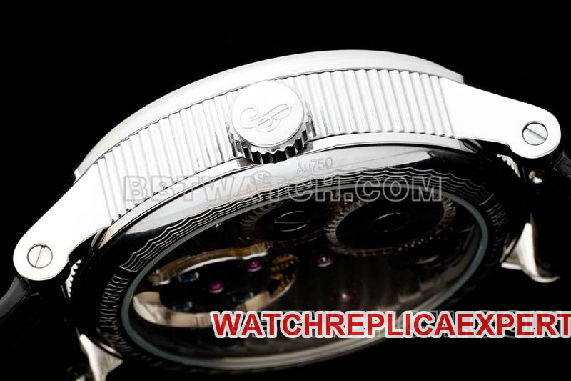 Breguet watch RMS factory classic white dialtourbillon mechanical leather strap model side live photo