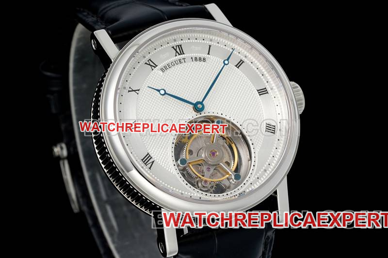 Breguet watch RMS factory classic white disk tourbillon mechanical belt model front real picture