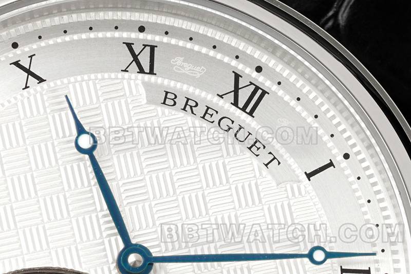 Breguet collectible watch RMS factory classic silver white dialtourbillon mechanical leather strap model front live photo