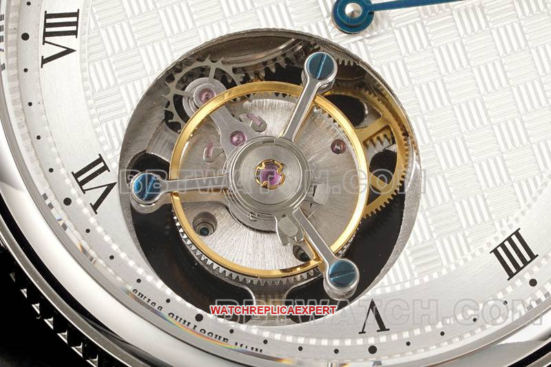 Breguet collectible watch RMS factory classic silver white dialtourbillon mechanical leather strap model front live photo