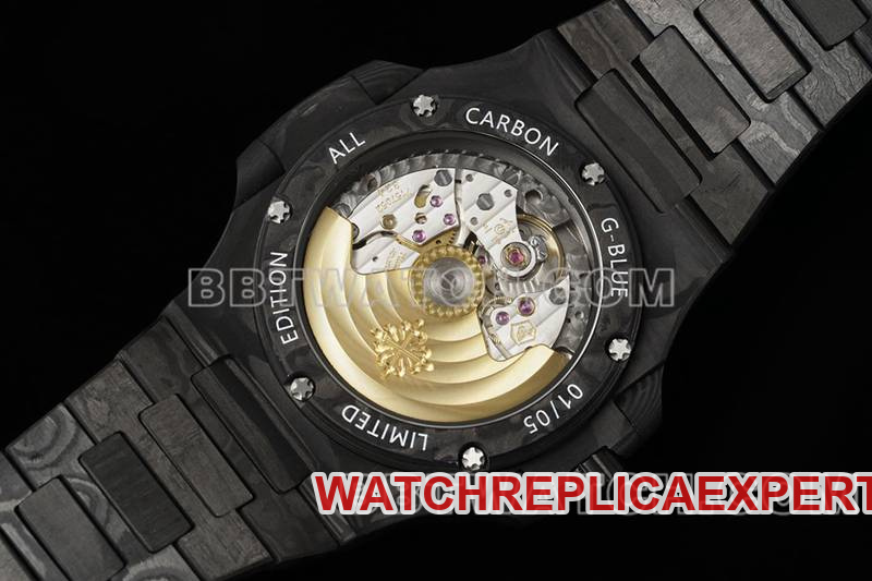 Patek Philippe collectible watch DIW factory Nautilus white dial carbon fiber mechanical steel bracelet model 5711caseback live photo