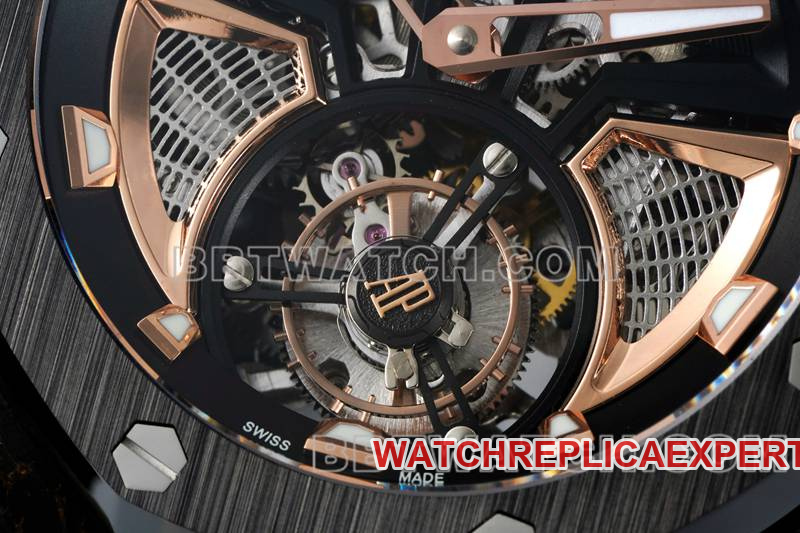 Audemars Piguettop-tier watch RM factory Royal Oak offshore floating tourbillon mechanical black rubber model front live photo