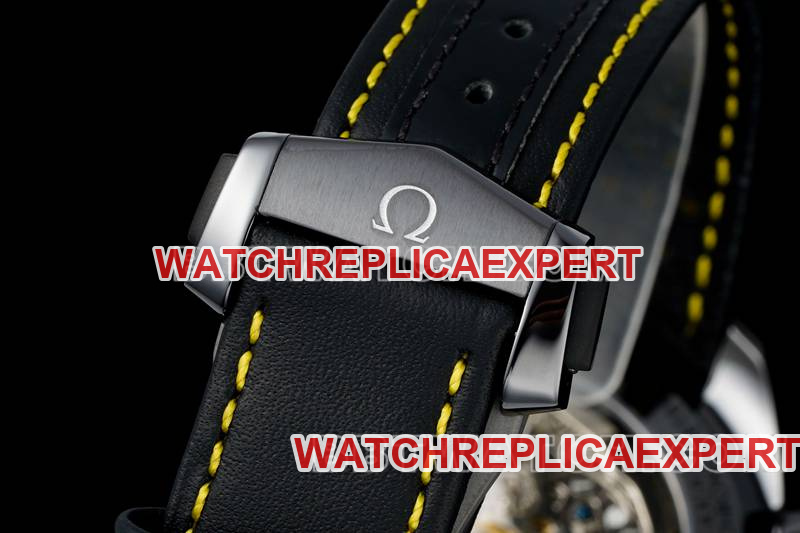 Omegatop-tier watch BLS factory Speedmaster full ceramic yellow needle mechanical rubber model front live photo