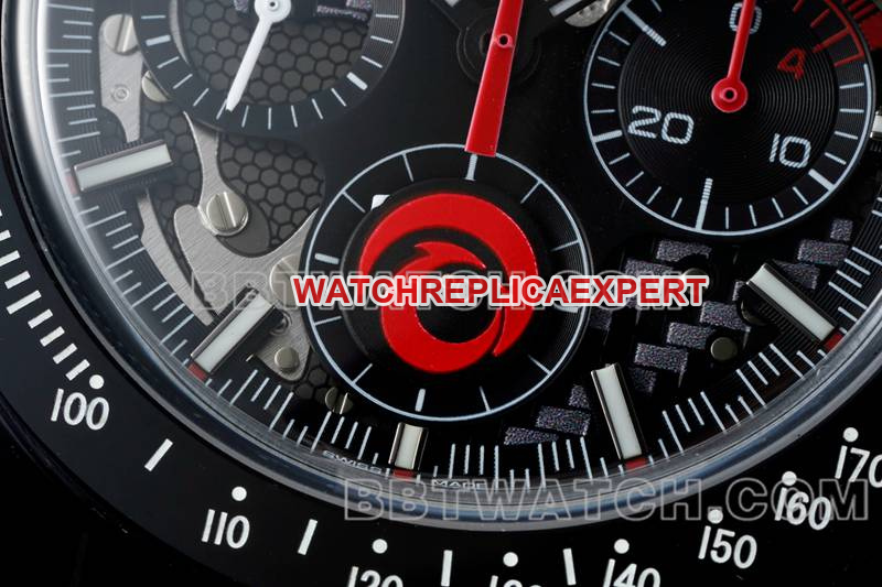 Omega's collectible watch BLS factory Speedmaster full ceramic red needle mechanical rubber model front live photo