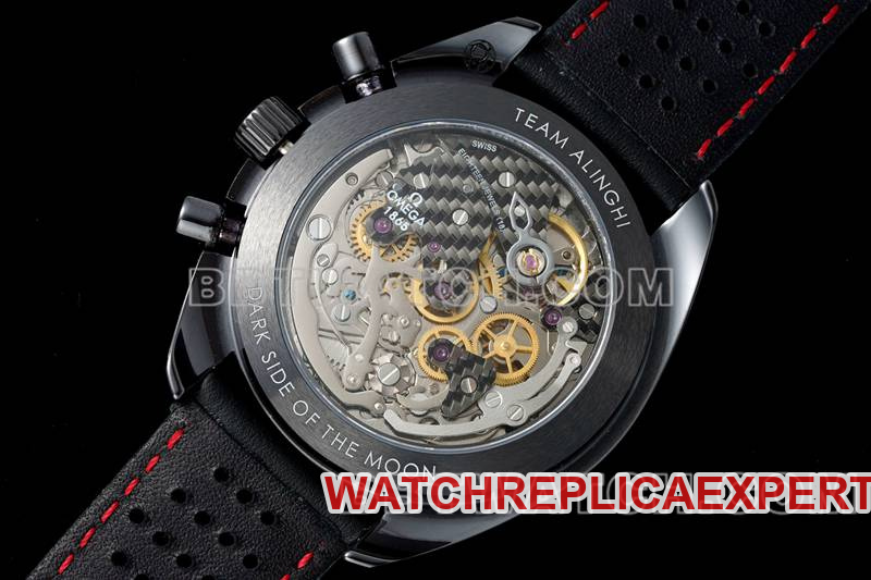 Omega collectible watch BLS factory speedmaster full ceramic red needle mechanical rubber caseback live photo