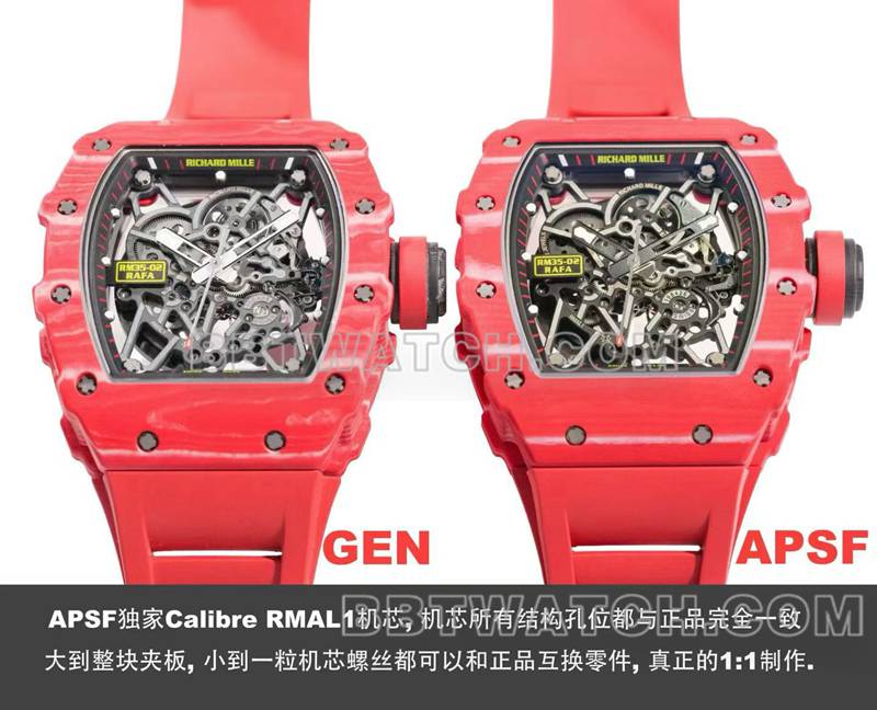 APS factory Richard Milletop-tier watch RM35-02 Red Devils review front live photo