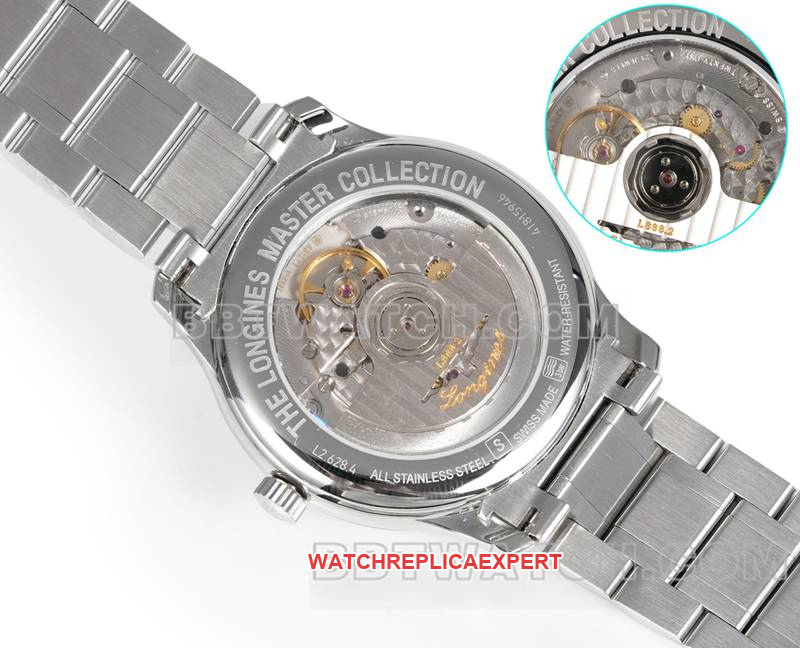 Longines collectible watches XC factory master craftsman blue plate diamond hour markers L888 mechanical movement steel strap models back real picture