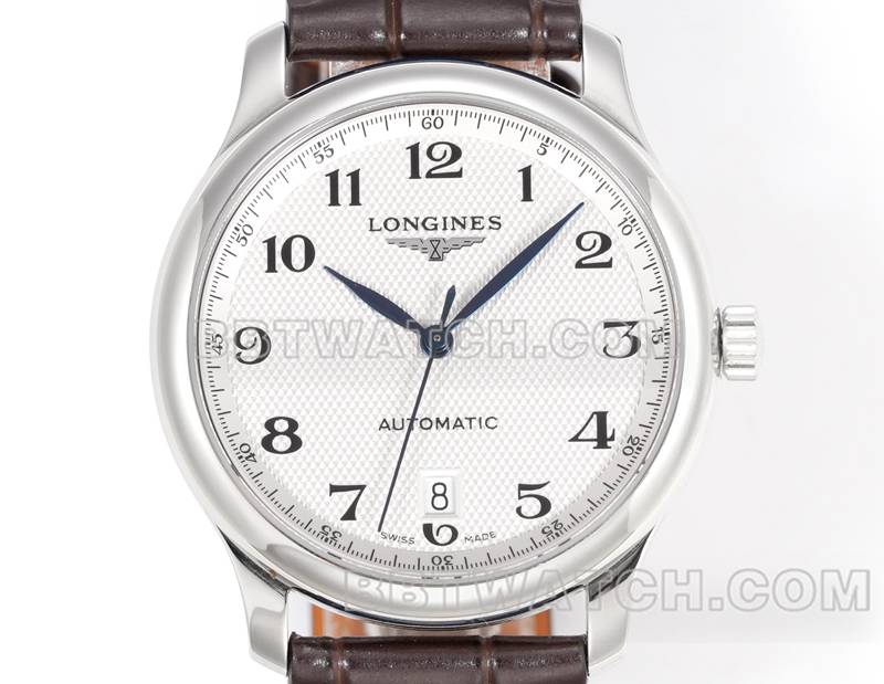 Longines collectible watch XC factory famous craftsman silver white dialL888 mechanical movementleather strap model front live photo