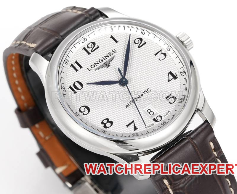 Longines collectible watch XC factory famous craftsman silver white dialL888 mechanical movementleather strap model front live photo