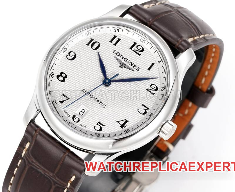 Longines collectible watch XC factory famous craftsman silver white dialL888 mechanical movementleather strap model front live photo