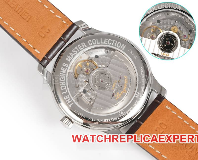 Longines collectible watch XC factory famous craftsman silver white dialL888 mechanical movementleather strap caseback live photo