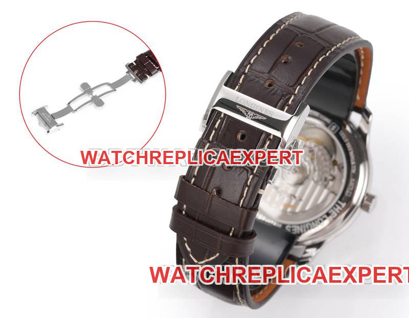 Longines collectible watch XC factory famous craftsman silver white dialL888mechanical movementleather strap model braceletlive photos
