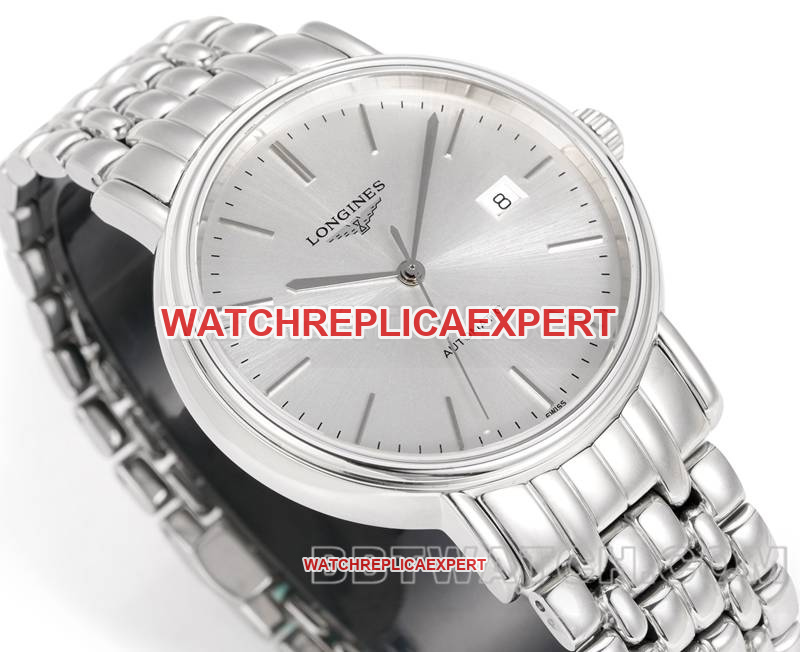 Longines watch XC factory elegant 40mmsilver dialL888mechanical movementsteel bracelet front live photo