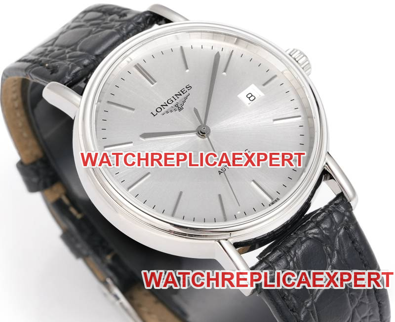 Longines collectible watch XC factory elegant 40mmsilver dialL888mechanical movementleather strap model front live photo