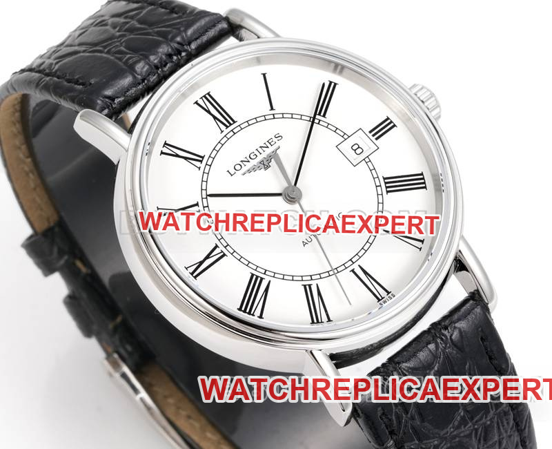 Longinestop-tier watch XC factory elegant 40mm white dialL888 mechanical movementleather strap model front live photo