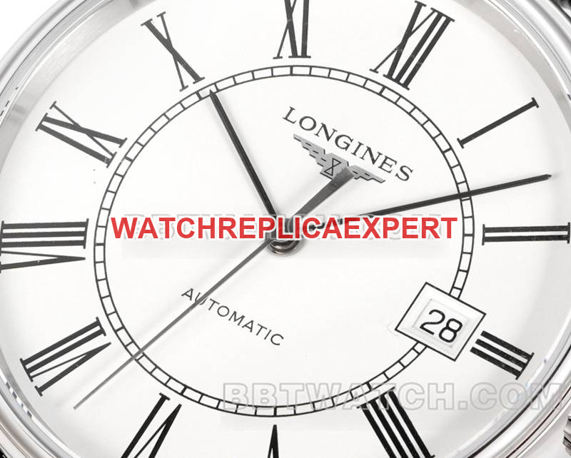 Longinestop-tier watch XC factory elegant 40mm white dialL888 mechanical movementleather strap model front live photo