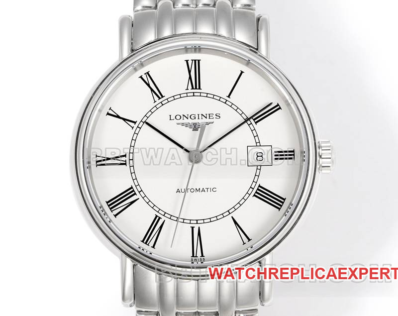 Longines collectible watch XC factory elegant 40mm white dialL888 mechanical movementsteel bracelet model front live photo