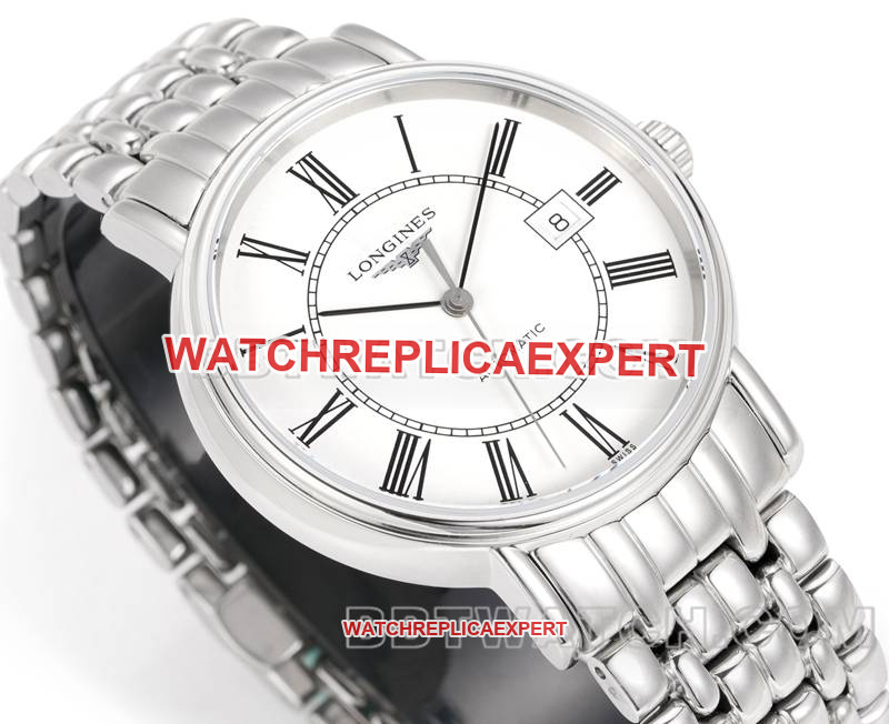 Longines collectible watch XC factory elegant 40mm white dialL888 mechanical movementsteel bracelet model front live photo