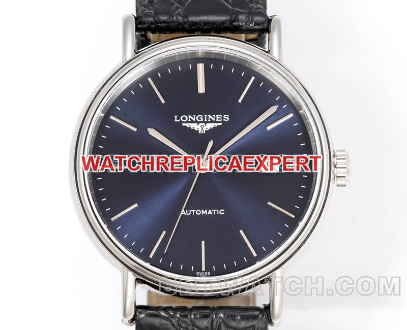 Longines1:1replica watch XC factory elegant 40mmblue dialL888mechanical movementleather strap model front live photo