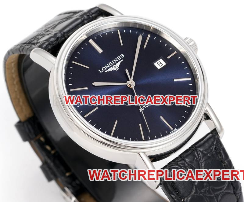 Longines1:1replica watch XC factory elegant 40mmblue dialL888mechanical movementleather strap model front live photo