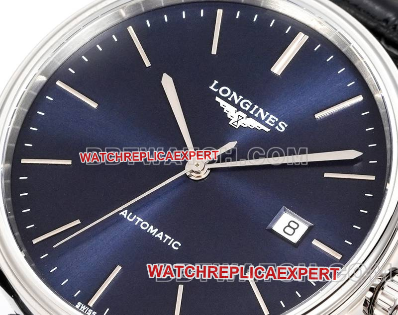 Longines1:1replica watch XC factory elegant 40mmblue dialL888mechanical movementleather strap model front live photo