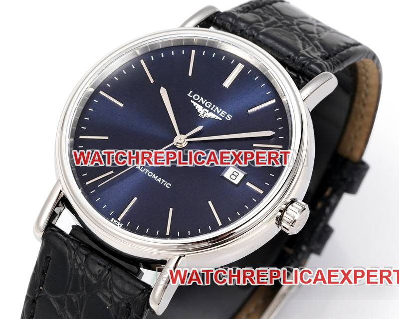 Longines1:1replica watch XC factory elegant 40mmblue dialL888mechanical movementleather strap model front live photo