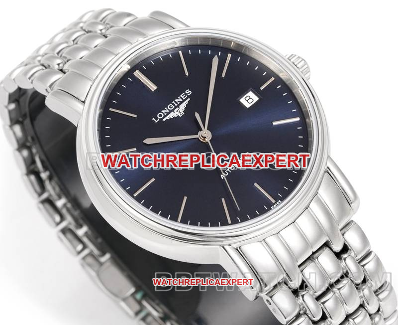 Longines watch XC factory elegant 40mm blue dialL888mechanical movementsteel bracelet model front live photo