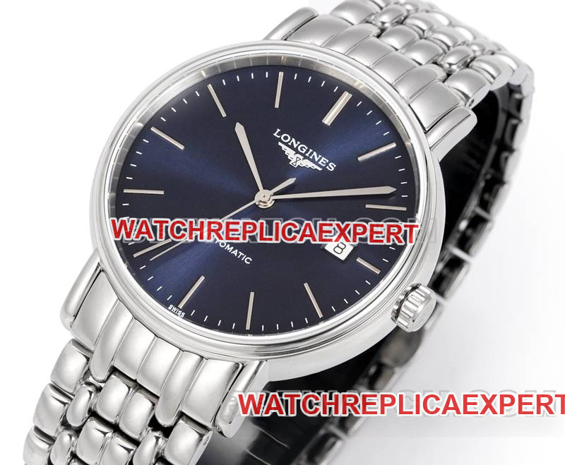 Longines watch XC factory elegant 40mm blue dialL888mechanical movementsteel bracelet model front live photo