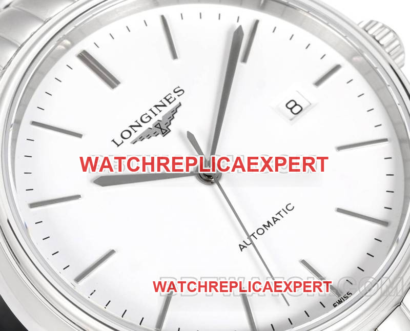 Longines collectible watch XC factory elegant 40mm white dialL888 mechanical movementsteel bracelet model front live photo