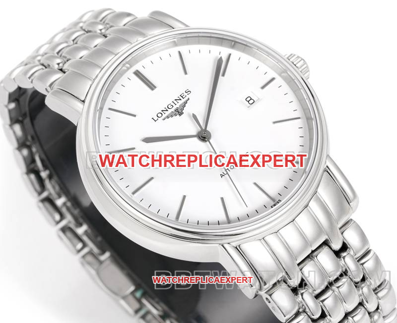 Longines collectible watch XC factory elegant 40mm white dialL888 mechanical movementsteel bracelet model front live photo