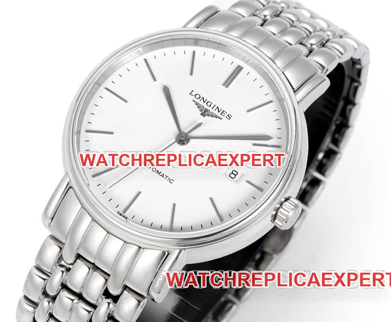 Longines collectible watch XC factory elegant 40mm white dialL888 mechanical movementsteel bracelet model front live photo