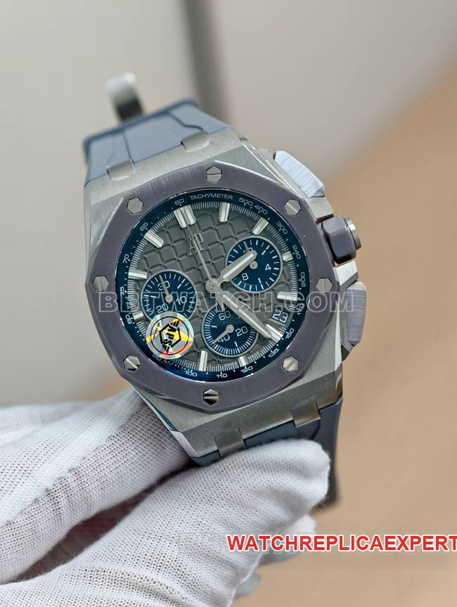 Audemars Piguettop-tier watch APS factory Royal Oak offshore gray plate mechanical rubber model 26420front live photo