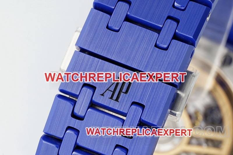 Audemars Piguet collectible watch APS factory Royal Oak silver white dial mechanical blue steel bracelet model 26240braceletlive photos