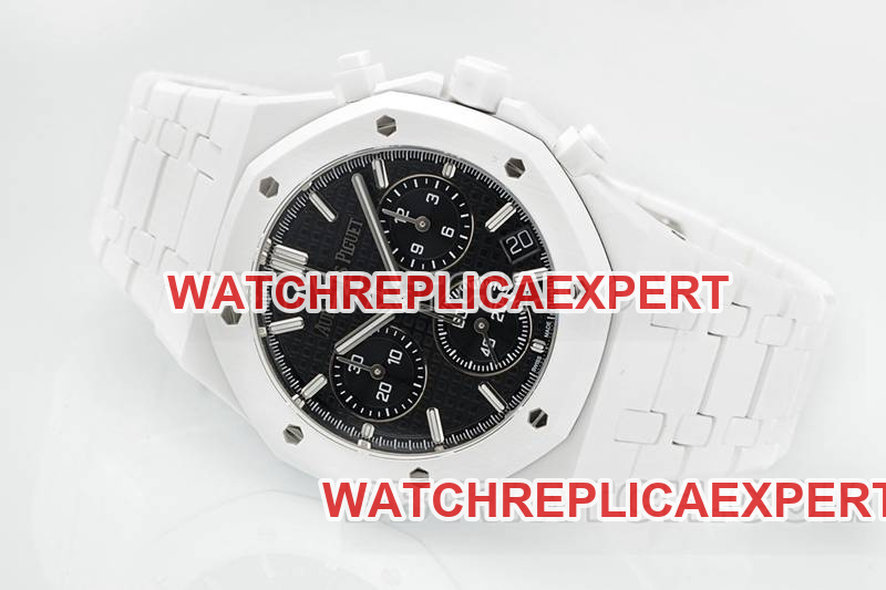 Audemars Piguet1:1replica watch APS factory Royal Oakblack dial mechanical white steel bracelet model 26240front live photo