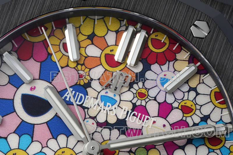 Audemars Piguet collectible watch APS factory Royal Oak flower pattern dialceramicsteel bracelet model 15500front live photo