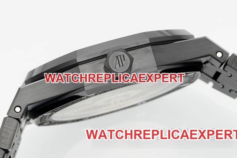 Audemars Piguet collectible watch APS factory Royal Oak flower pattern dialceramicsteel bracelet model 15500side live photo