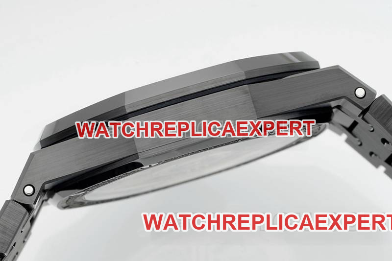Audemars Piguet collectible watch APS factory Royal Oak flower pattern dialceramicsteel bracelet model 15500side live photo