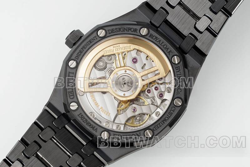 Audemars Piguet collectible watch APS factory Royal Oak flower pattern dialceramicsteel bracelet model 15500caseback live photo