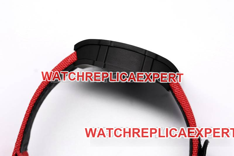 Richard Mille1:1replica watch BBS factory tourbillon mechanical red rubber woven Velcro bracelet braceletRM27-03side live photo