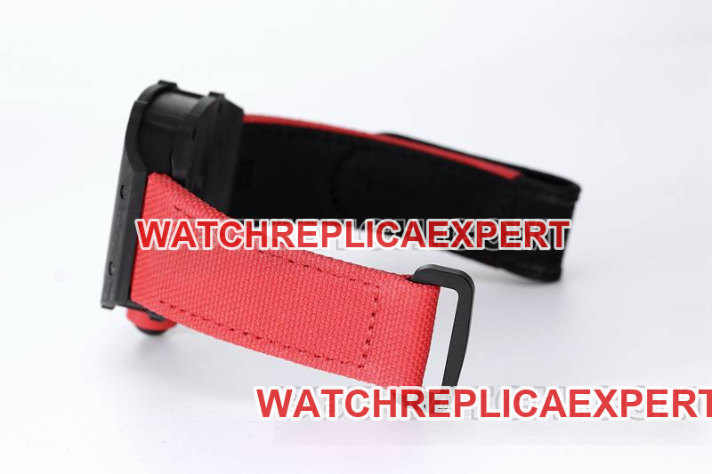 Richard Mille1:1replica watch BBS factory tourbillon mechanical red rubber braided Velcro bracelet braceletRM27-03braceletlive photos