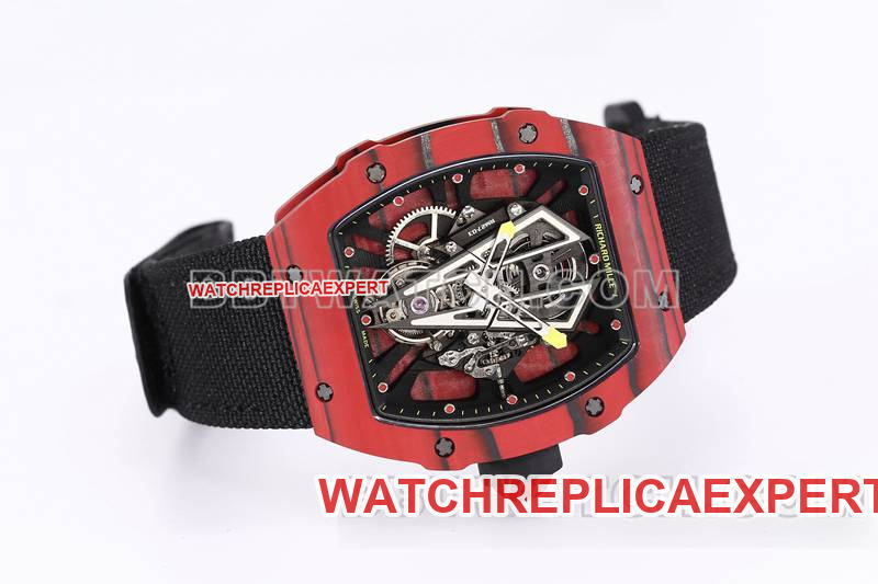 Richard Mille Watch BBS Factory Tourbillon Mechanical Black Rubber Braided Velcro BraceletRM27-03front live photo