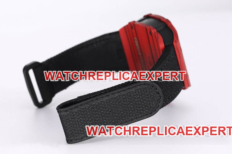 Richard Mille Watch BBS Factory Tourbillon Mechanical Black Rubber Braided Velcro BraceletRM27-03braceletlive photos