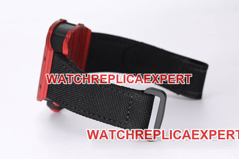 Richard Mille Watch BBS Factory Tourbillon Mechanical Black Rubber Braided Velcro BraceletRM27-03braceletlive photos