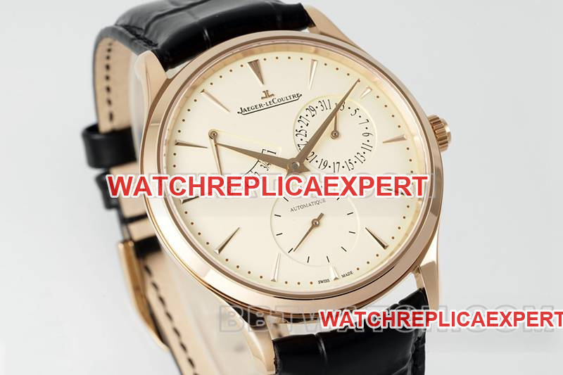 Jaeger-LeCoultre collectible watches APS factory ultra-thin master rose gold 896 movement power reserve mechanical belt models front real picture
