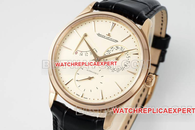 Jaeger-LeCoultre collectible watches APS factory ultra-thin master rose gold 896 movement power reserve mechanical belt models front real picture
