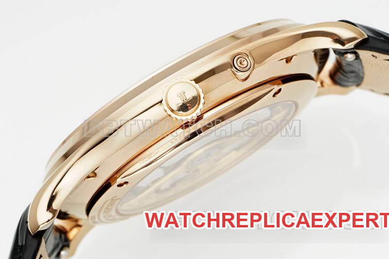 Jaeger-LeCoultre collectible watches APS factory ultra-thin master rose gold 896 movement power reserve mechanical belt models side actual photo