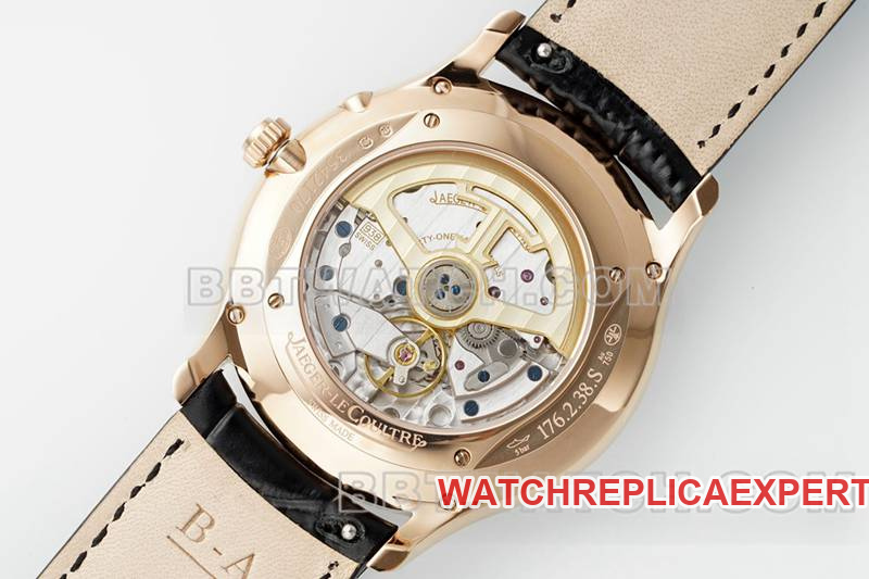 Jaeger-LeCoultre collectible watches APS factory ultra-thin master rose gold 896 movement power reserve mechanical belt models back real picture