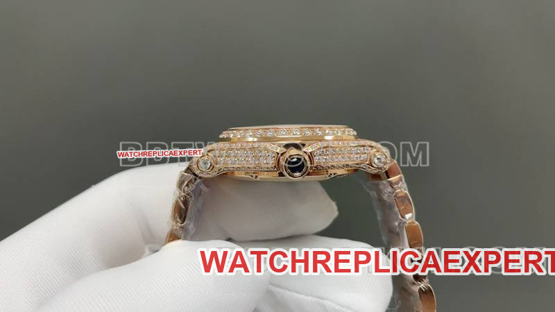 Chopard1:1replica watch YF factory happy diamond gold baby's breath 2892mechanical movementsteel bracelet model side live photo